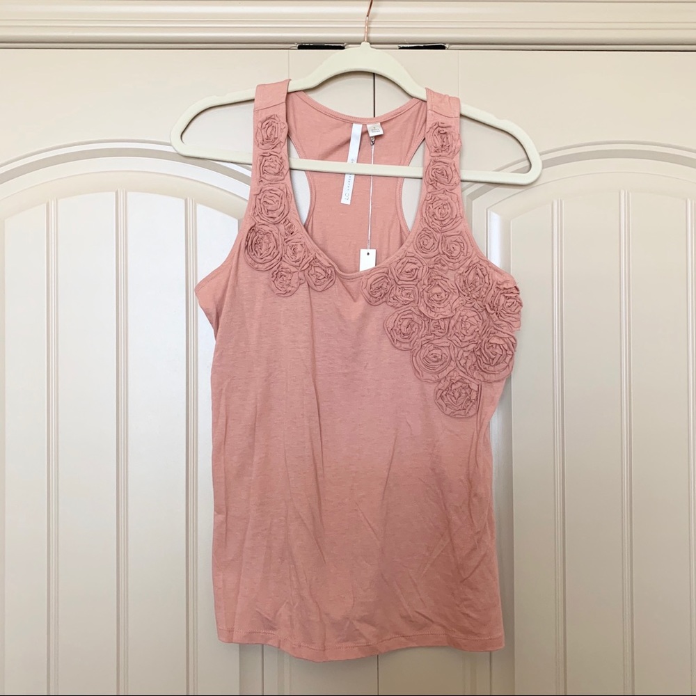 LC Lauren Conrad Floral Embellished Tank